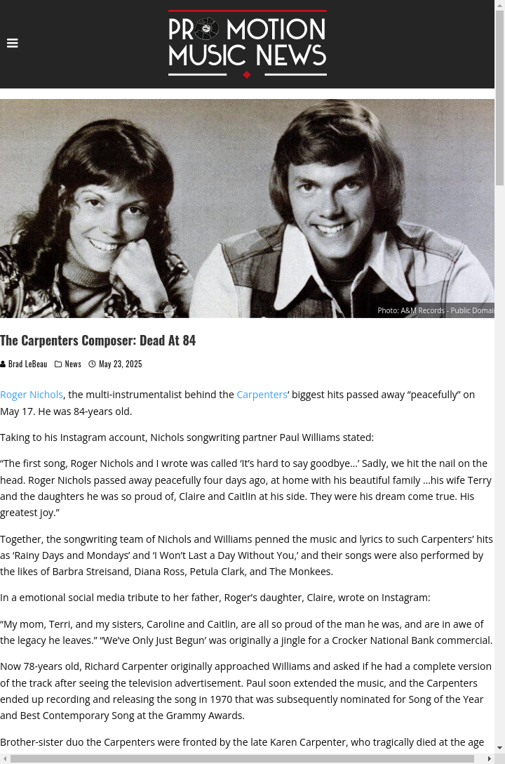 Roger Nichols’ Secret Songwriting Feud? 🎹