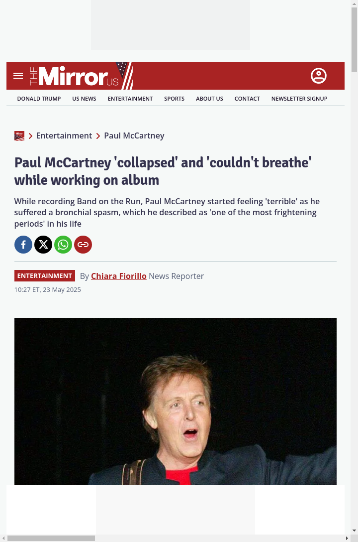 Paul McCartney’s Scary Studio Collapse 😱