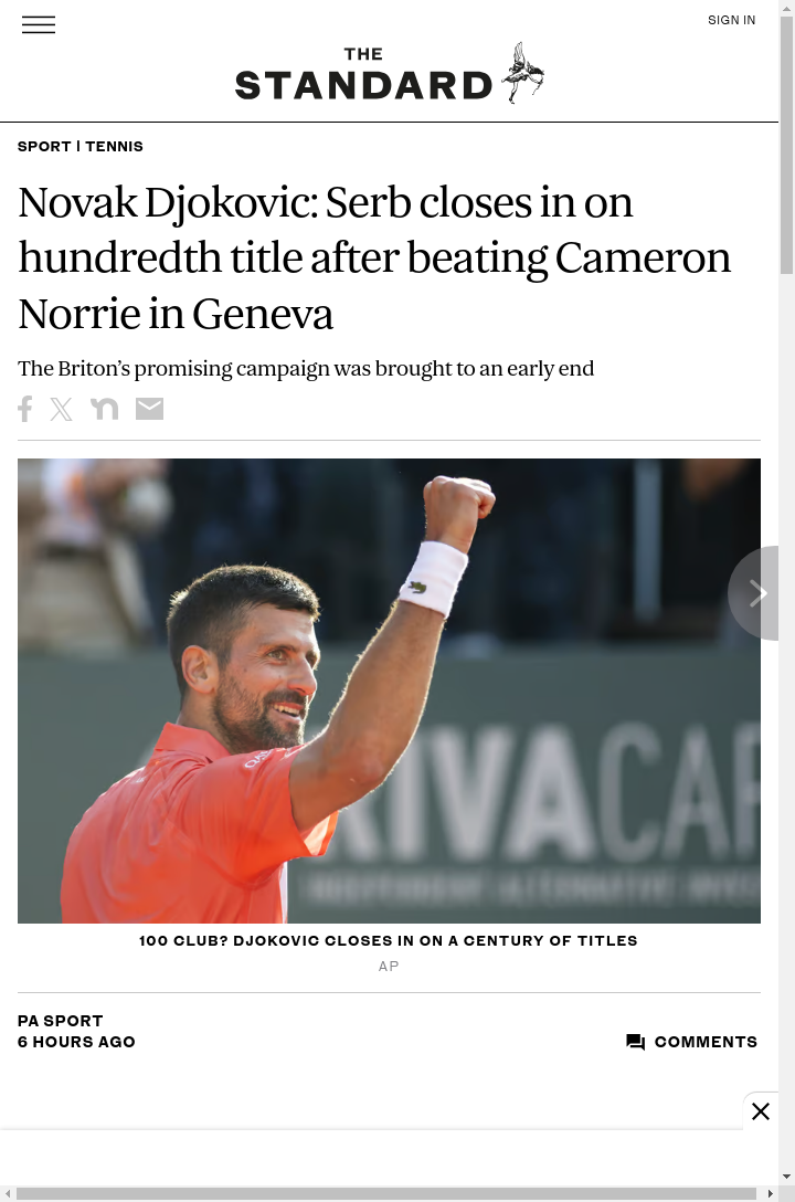 Djoker Eyes 100th Title After Norrie Battle