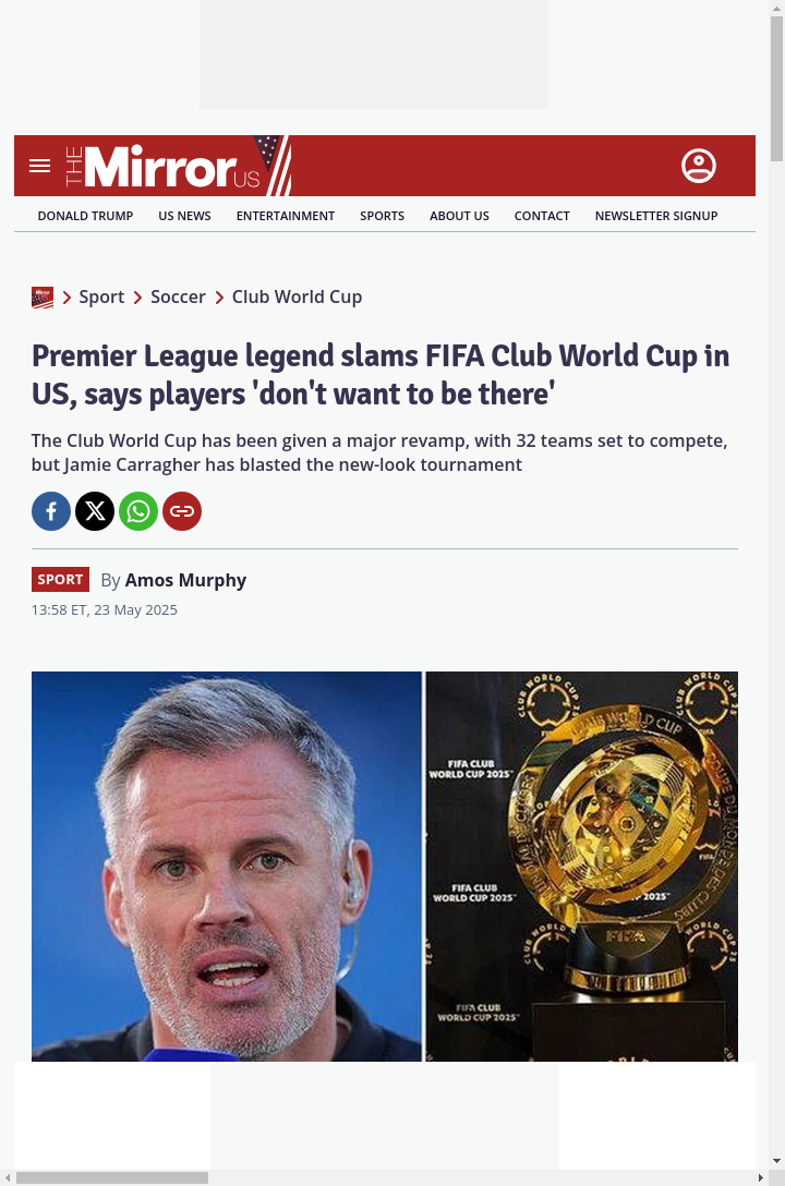 Carragher Blasts Club World Cup Plans