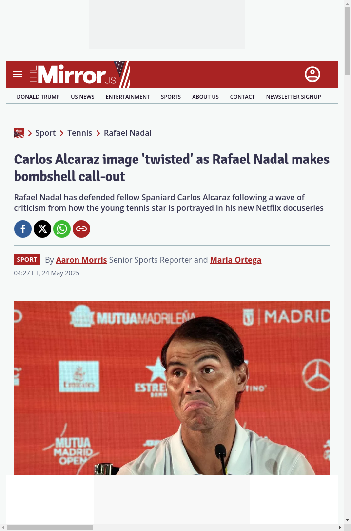 Nadal Slams Alcaraz Doc Portrayal 😳