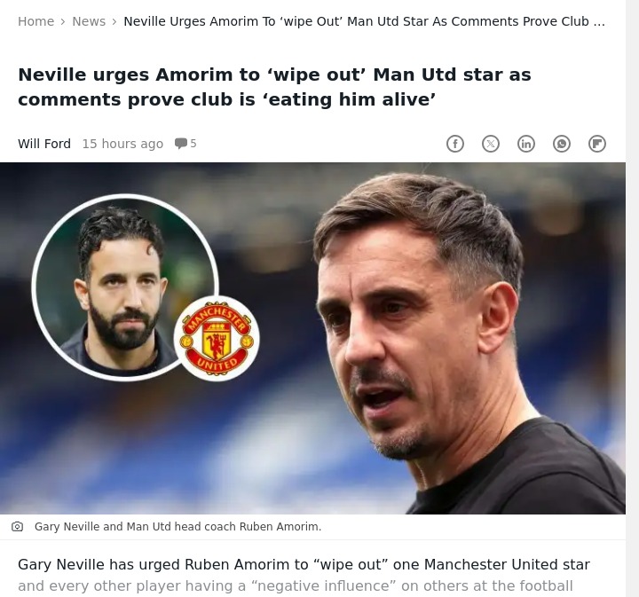 Neville: Time to Clean House at Old Trafford?