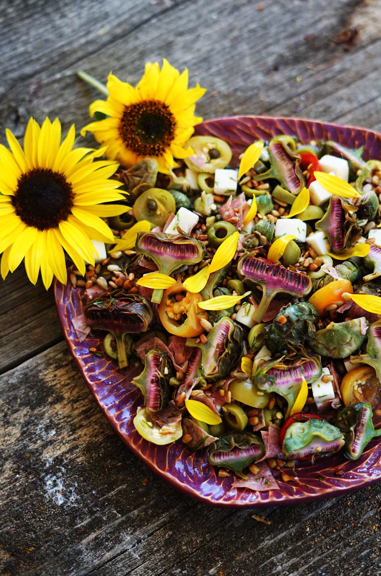 grilled sunflower buds: a taste of old and new traditions