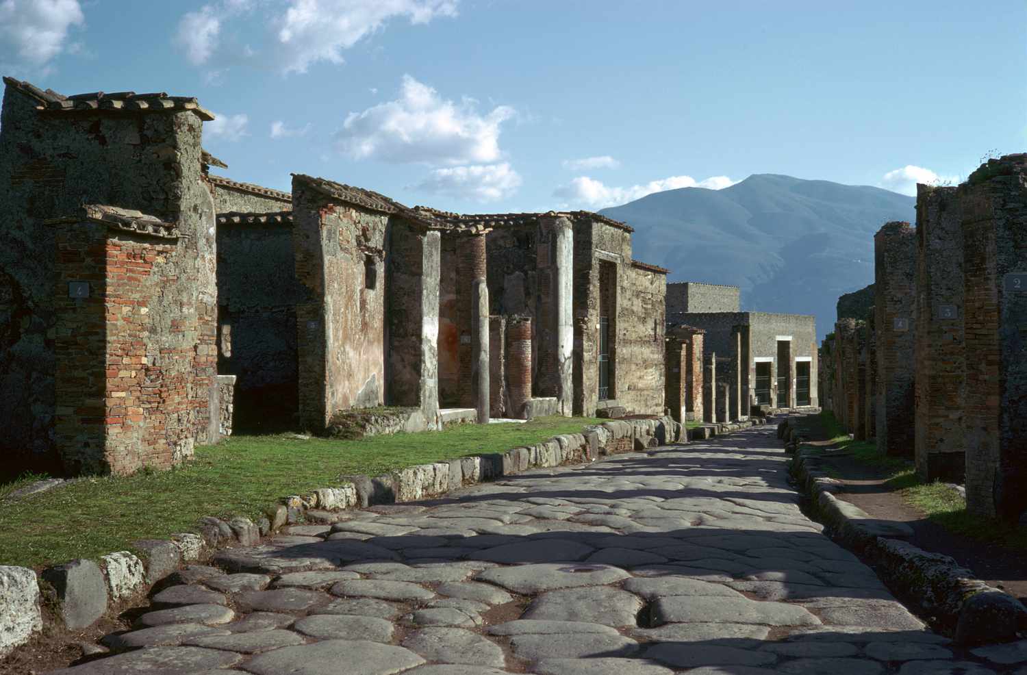 mount vesuvius looming over pompeii: awe or anxiety?