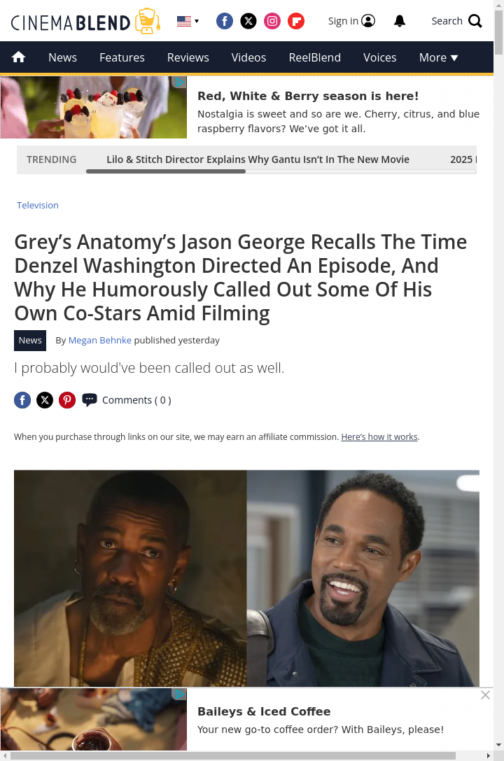 Denzel on Grey’s Set Had Everyone Starstruck! 🤩