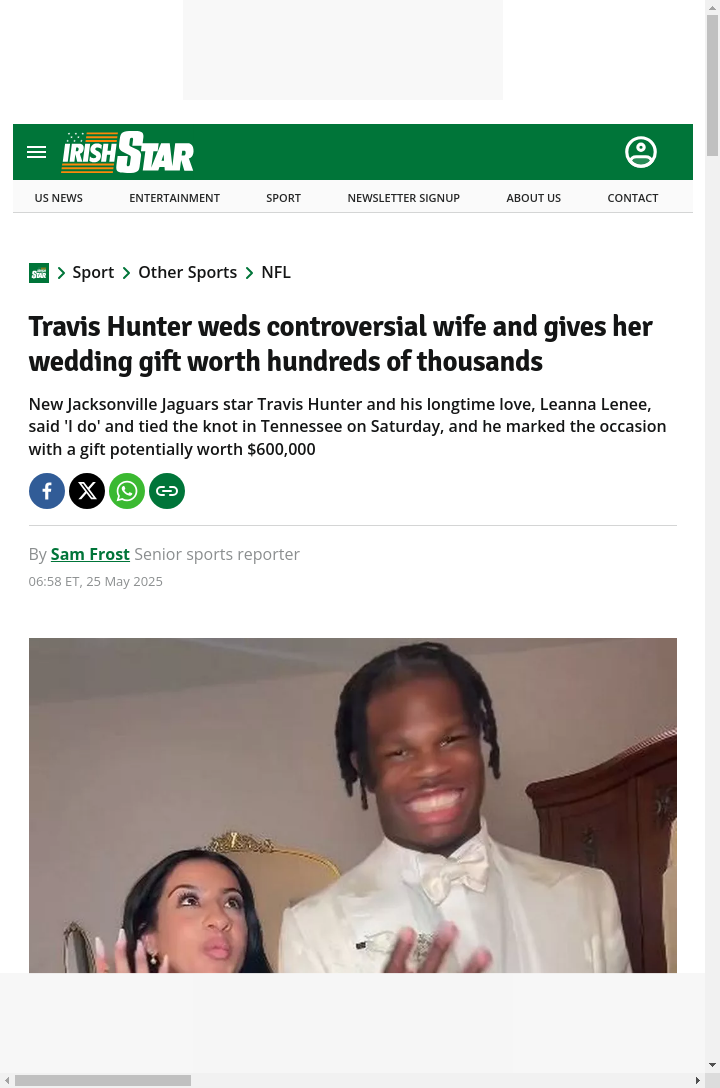 Travis Hunter’s Wild Wedding Surprise