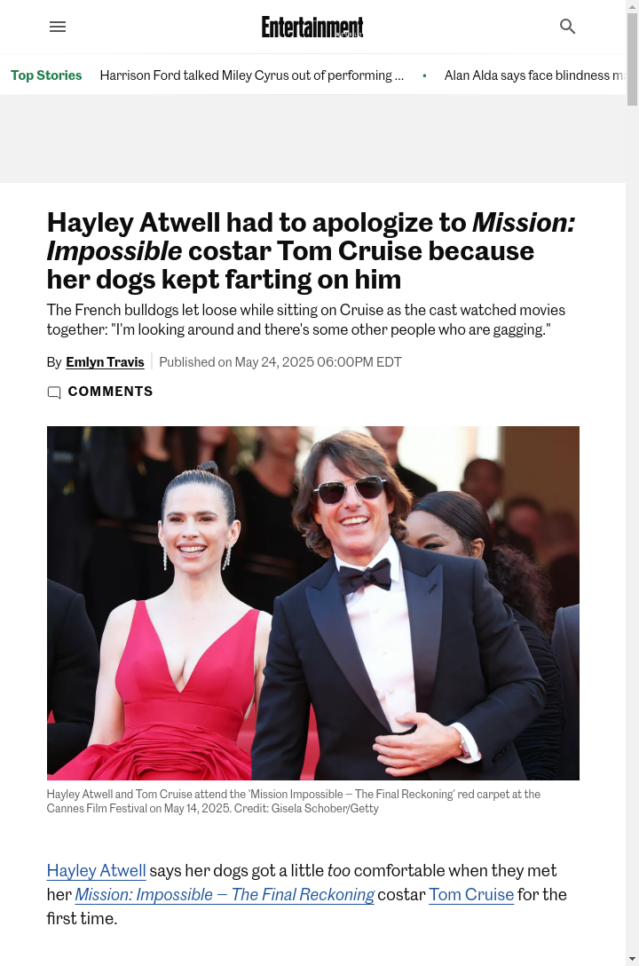 Tom Cruise vs. Hayley Atwell’s Gassy Dogs