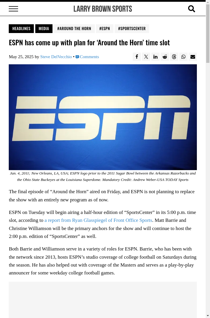 Farewell to ATH: SportsCenter Takes Over