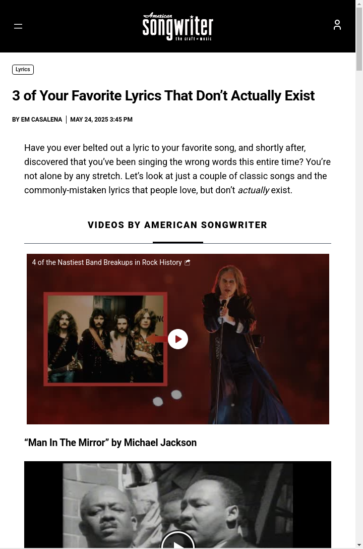 Lyrics Mandela Effect?! 🎤