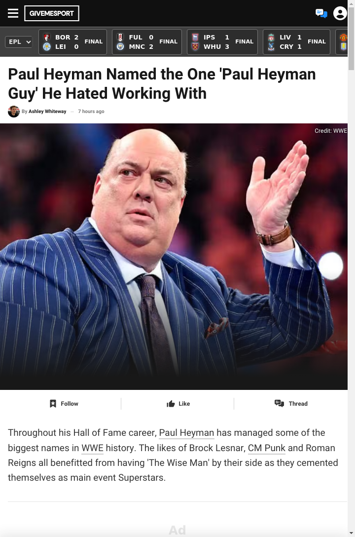 Heyman & Ryback: WWE’s Most Awkward Pairing?