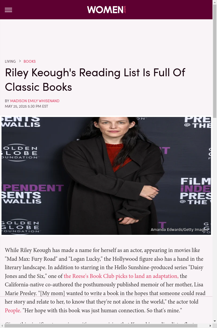 Riley Keough’s Book Taste Shocks Fans 📚