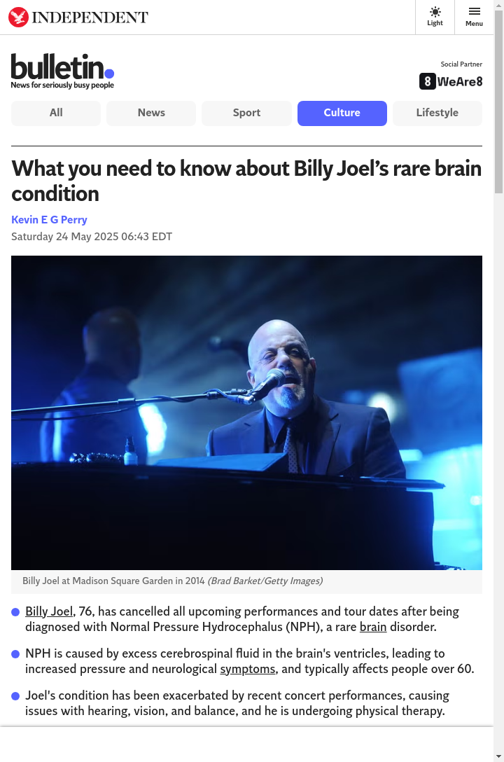 Billy Joel’s Health Update Shocks Fans