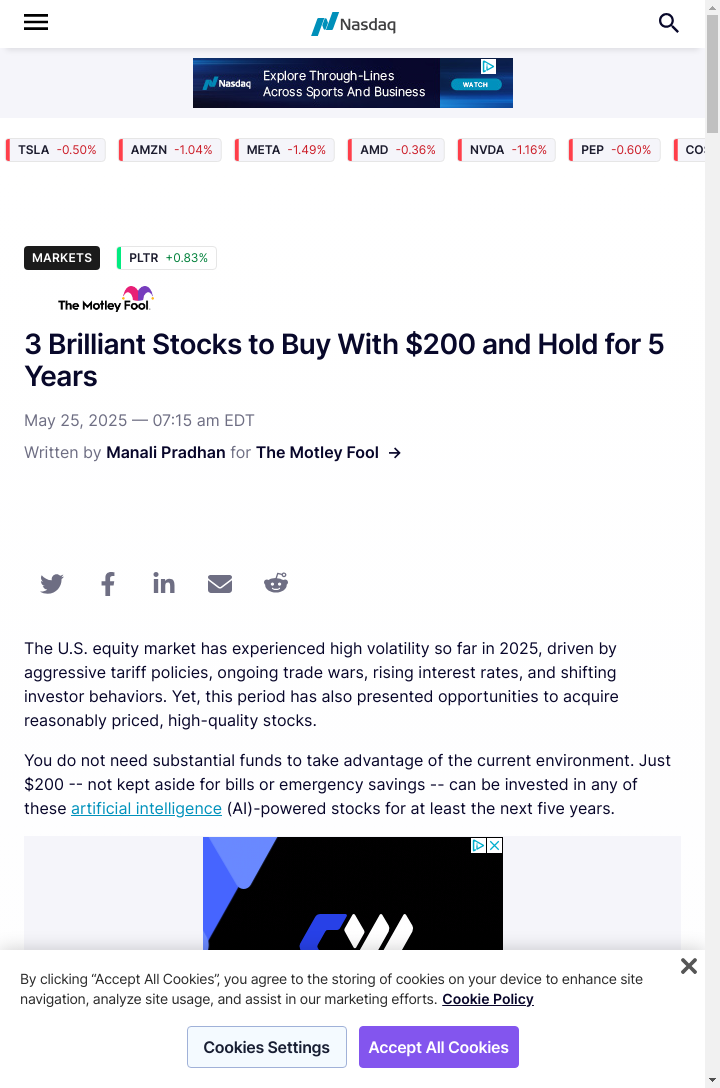 3 AI Stocks to Watch With Just $200