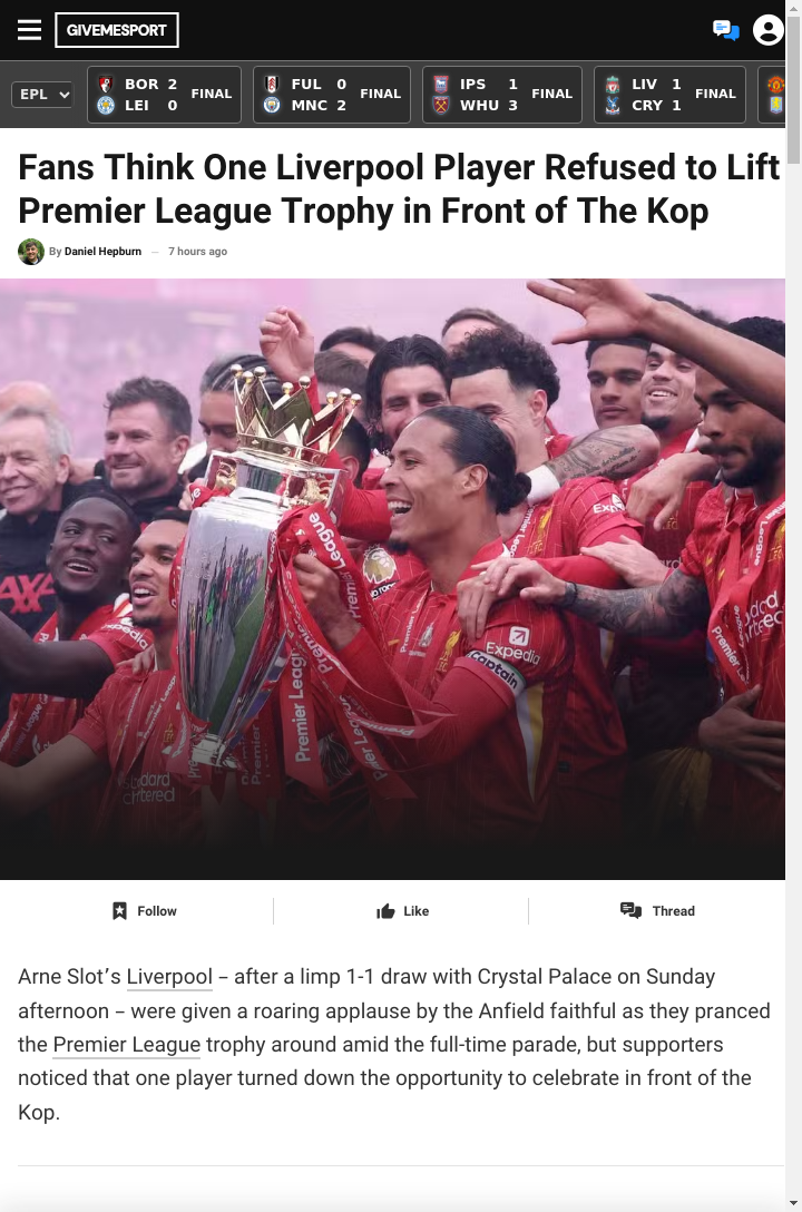 Szoboszlai Snubs Trophy Lift—What’s Up?