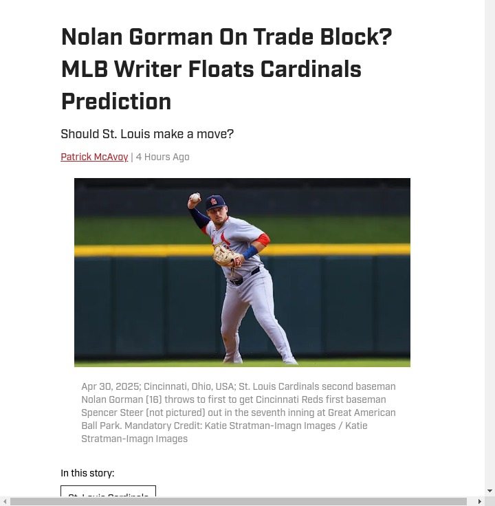 Is Gorman Really on the Trade Block?