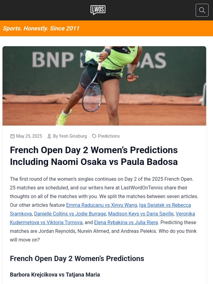 Osaka vs Badosa: Clay Court Showdown