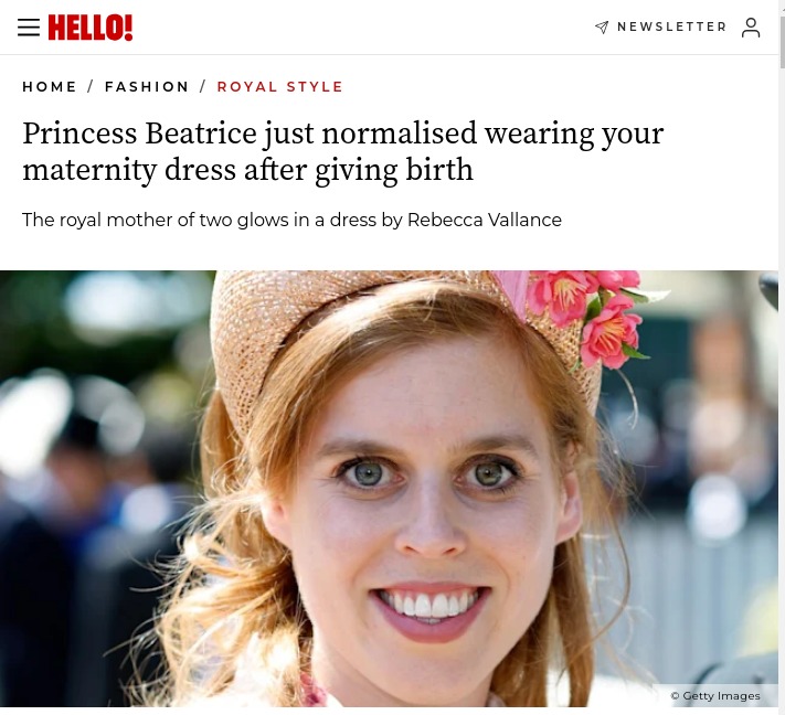 Princess Beatrice Rewears Her Maternity Dress