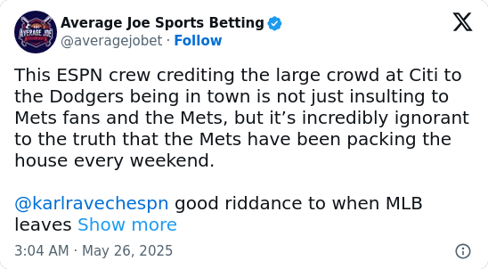 Cone’s Dodger Comment Sparks Mets Outrage