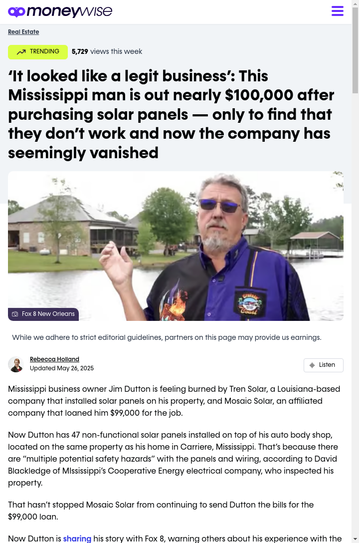 Solar Panels Gone Wrong: My $99K Mistake
