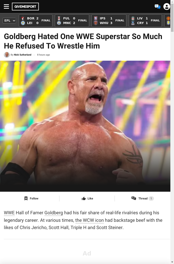 Goldberg vs Riddle: Match That Never Was