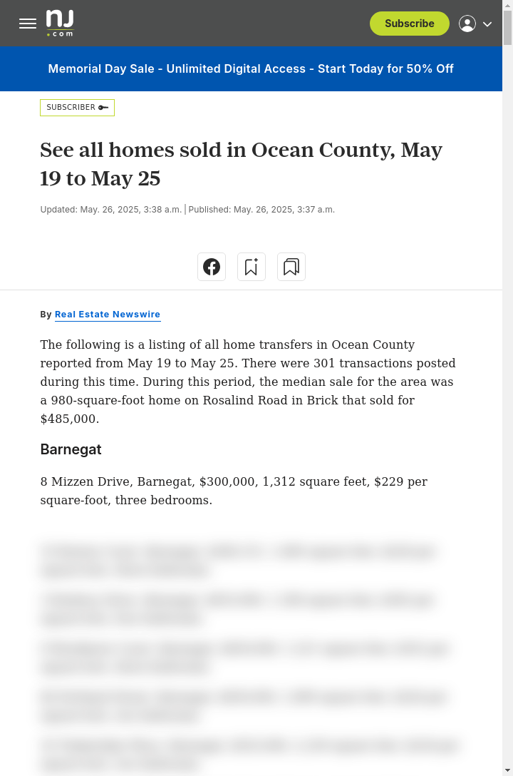 Ocean County Home Prices: What’s Up?