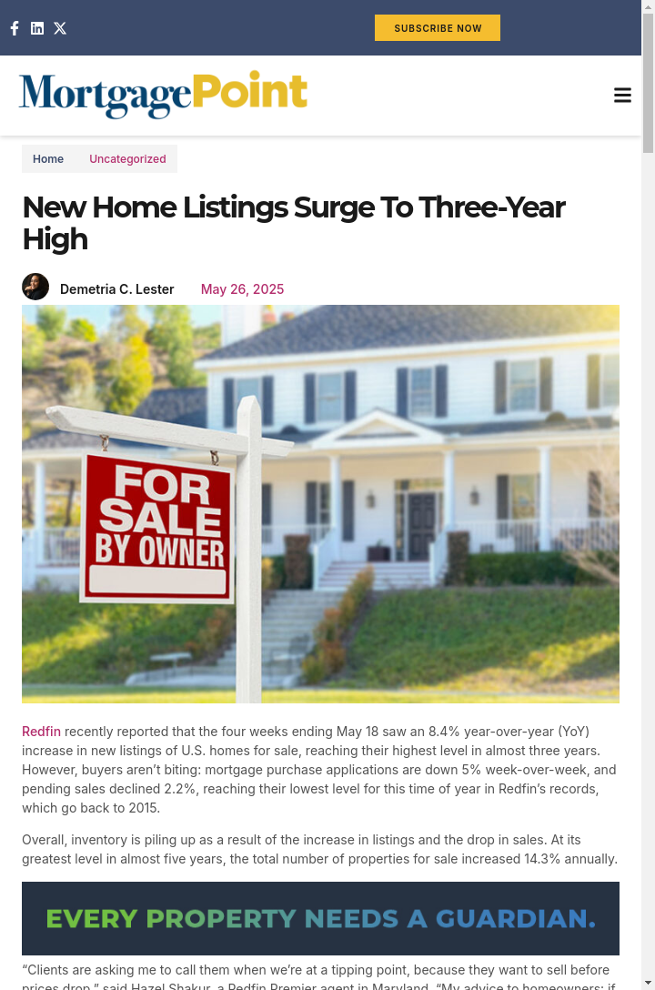 Why Are So Many Homes Suddenly for Sale?