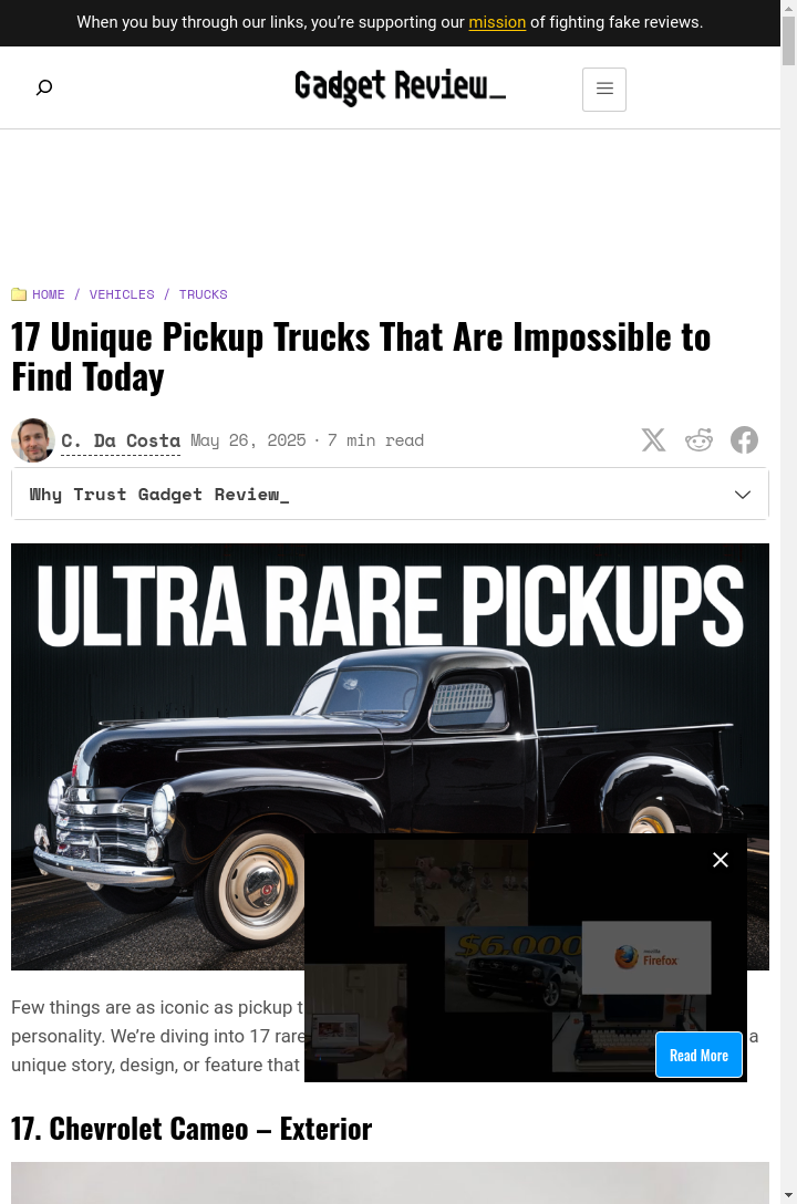 Those Rare Pickup Trucks You’ll Never Spot