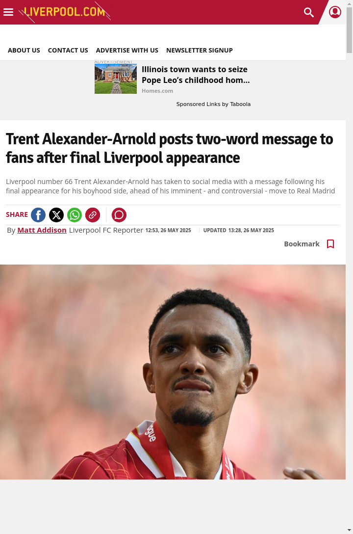 Trent’s ‘Fairytale Ending’ at Anfield