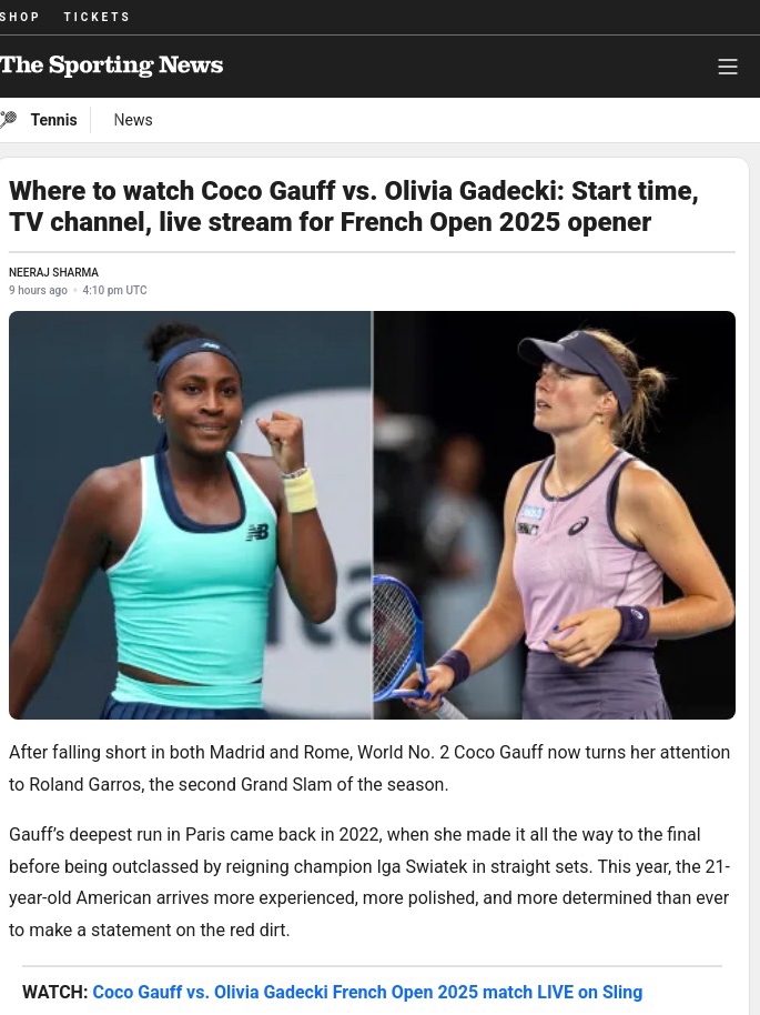 Can Gauff Make a Statement in Paris?