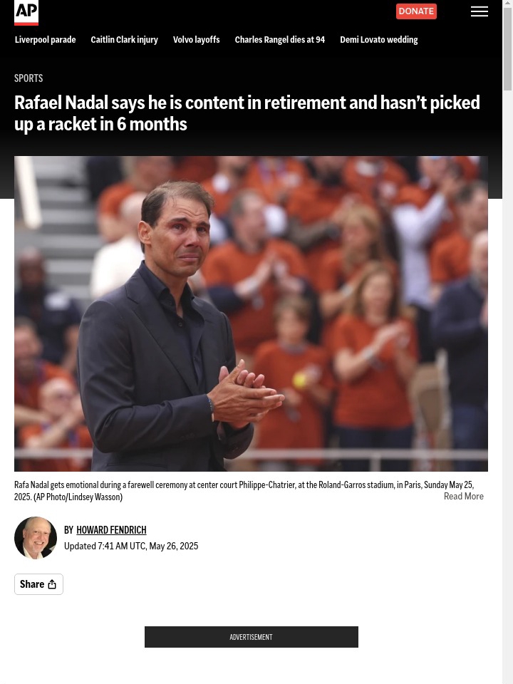 Rafa’s Peaceful Exit: No Racket, No Regrets