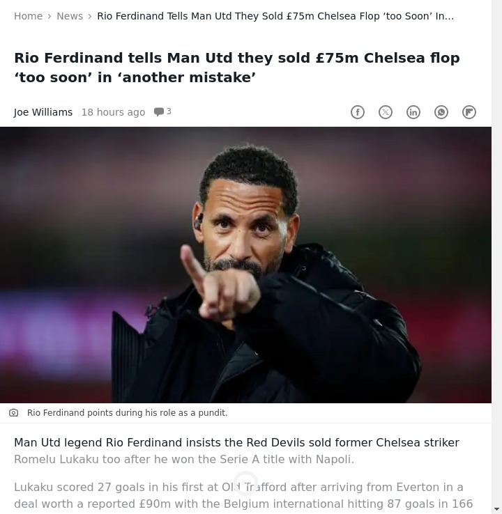 Did Man Utd Give Up on Big Rom Too Soon?