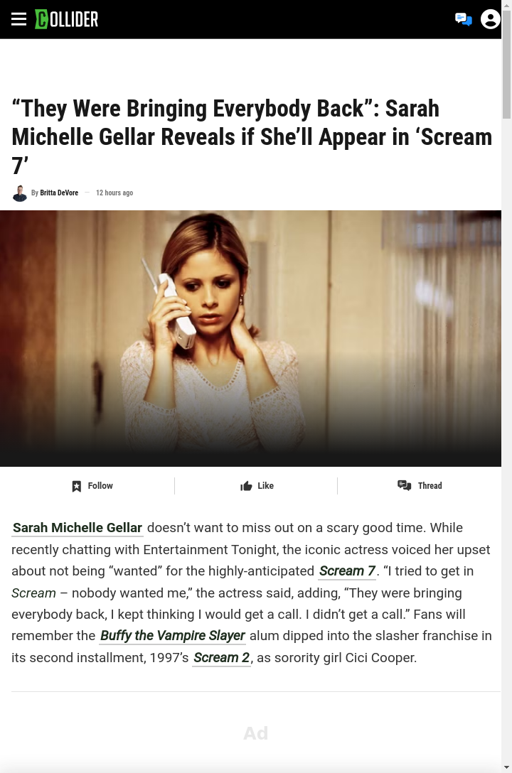 SMG Snubbed for Scream 7?! 😱