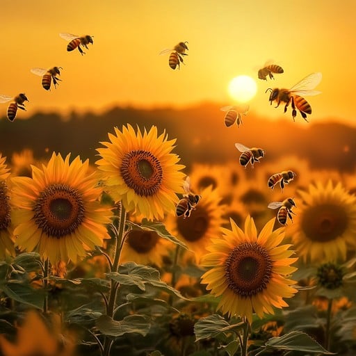 did my sunflower just throw the wildest bee party ever or what