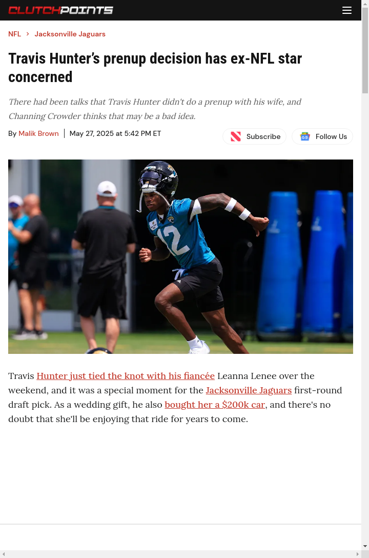No Prenup for Travis Hunter: Smart Move?