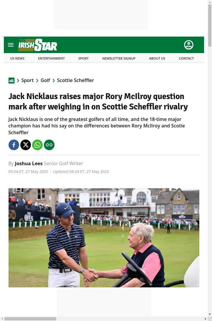 Nicklaus Stirs the Rory vs. Scottie Debate