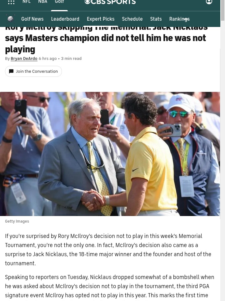 Rory Skips Jack’s Tourney—Surprise Move!