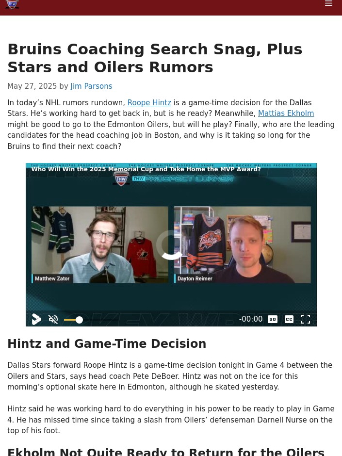 Bruins Coaching Hunt: Why the Delay?
