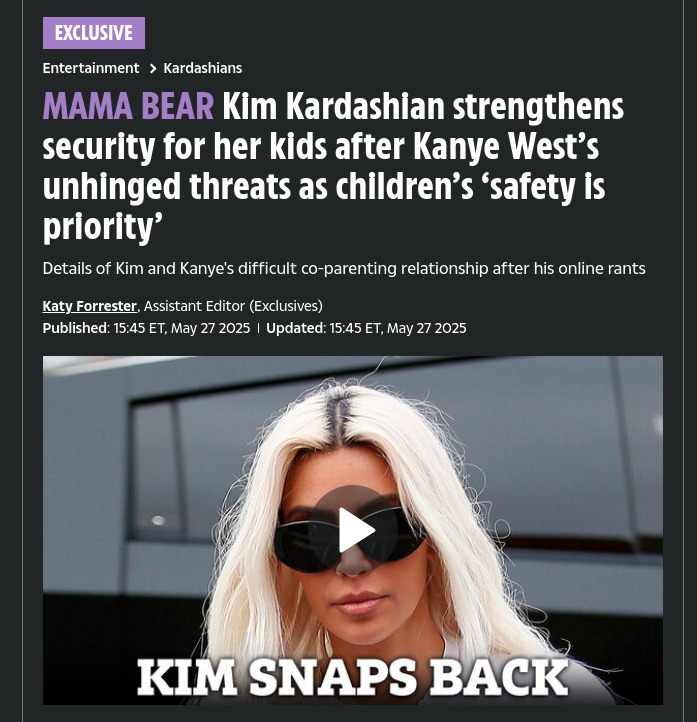 Kim’s Security Squad for Her Kids