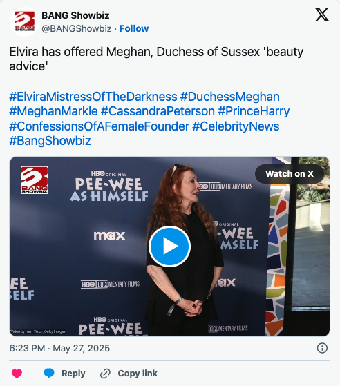 Elvira Claps Back at Meghan’s Hair Joke 😂
