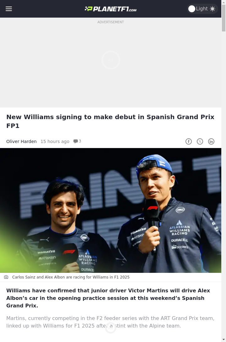 Martins Steps In: Can He Outshine Sainz?