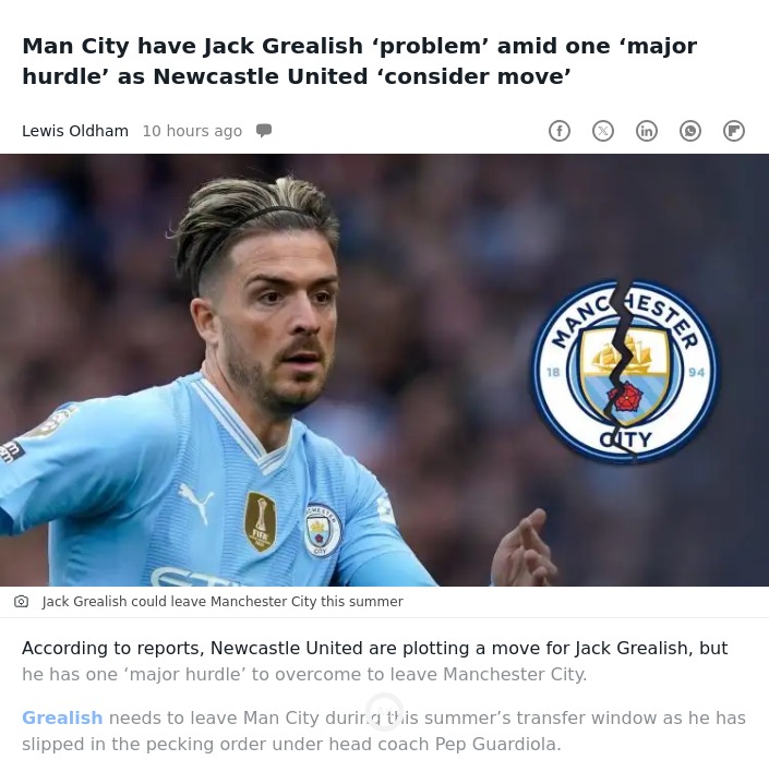 Is Grealish Headed to the Toon Army?