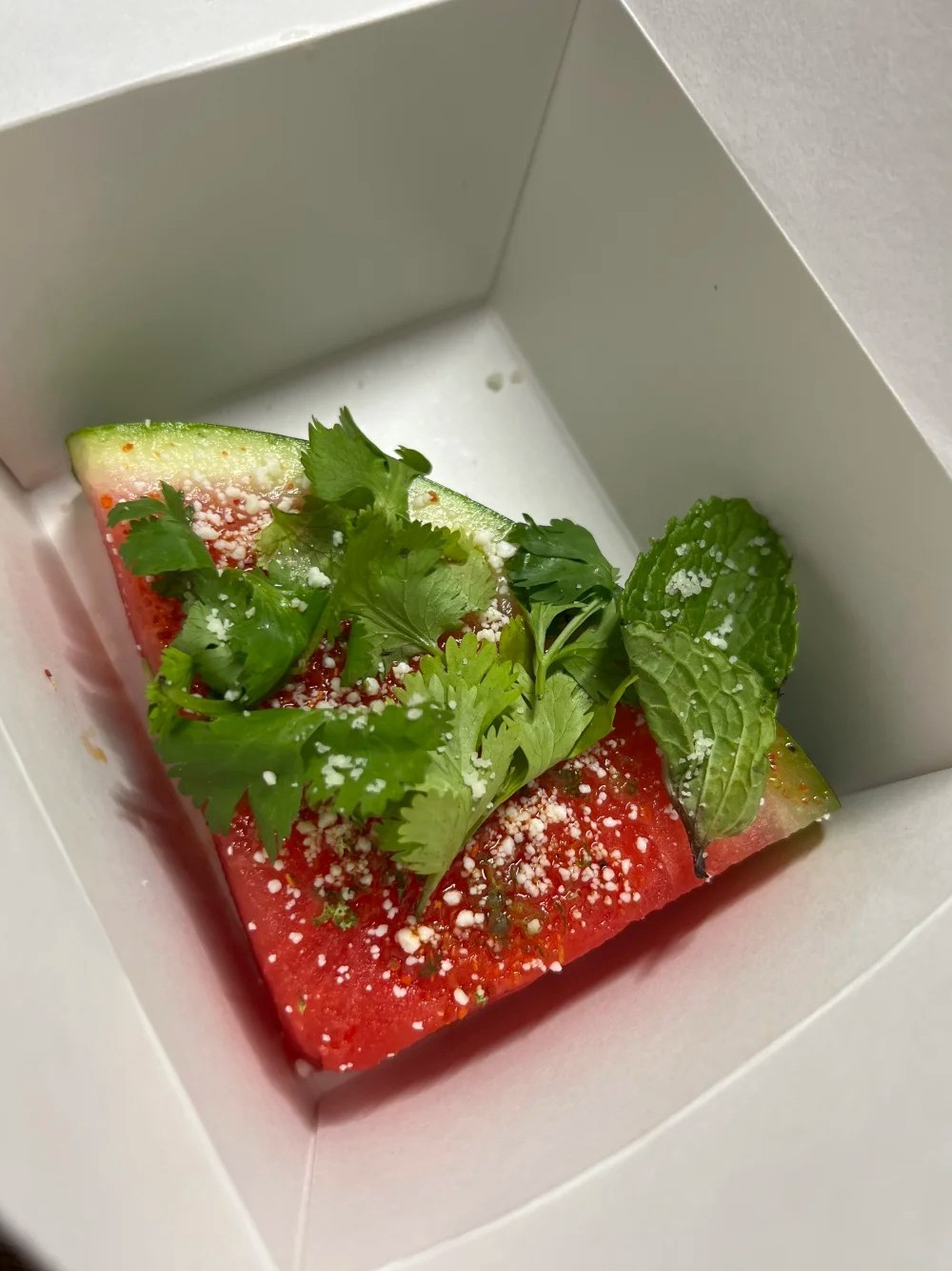 A piece of melon pizza🍉