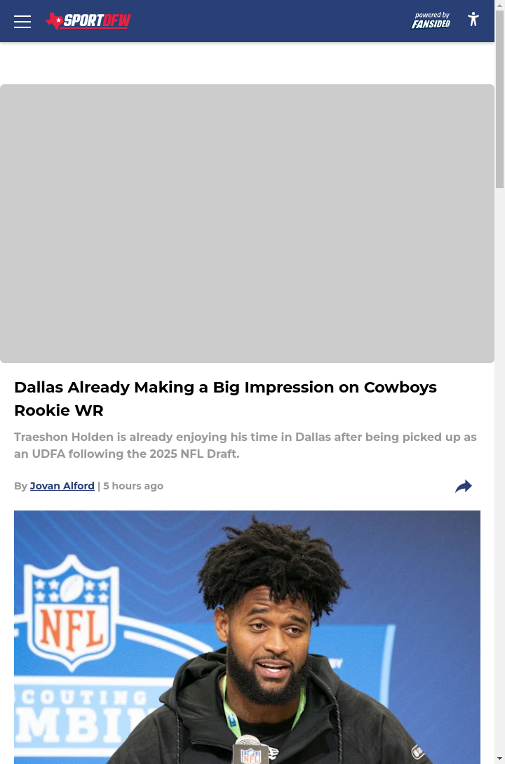 Traeshon Holden Eyes Roster Spot in Big D