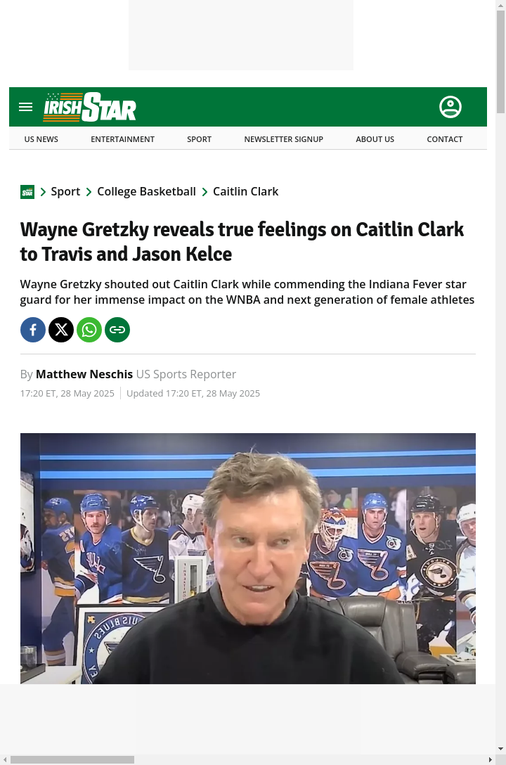 Gretzky on Caitlin Clark’s Game-Changing Impact