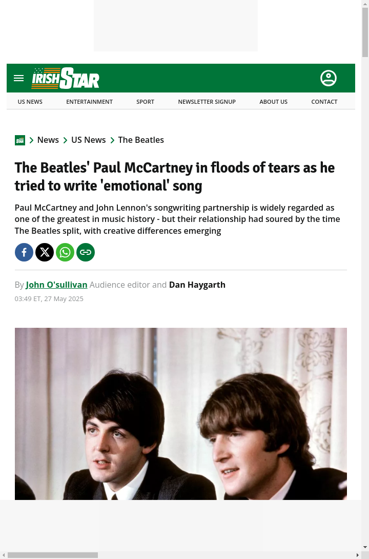 Paul’s Tearful Tribute to John 😢