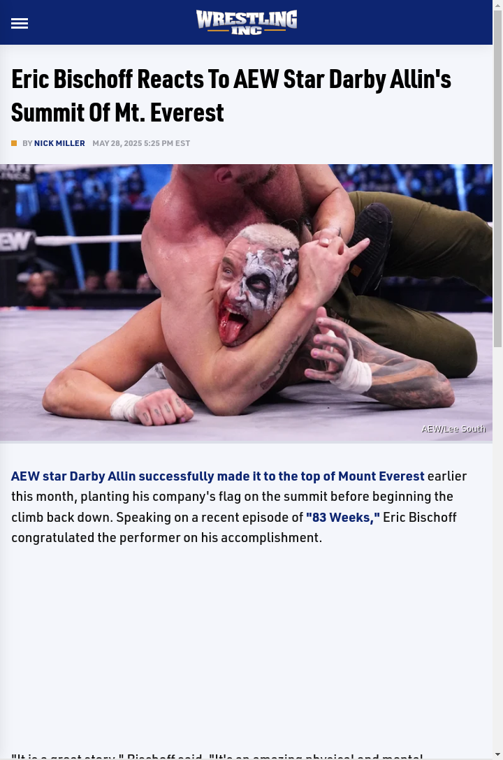 Darby Allin Conquers Everest—Bischoff Weighs In