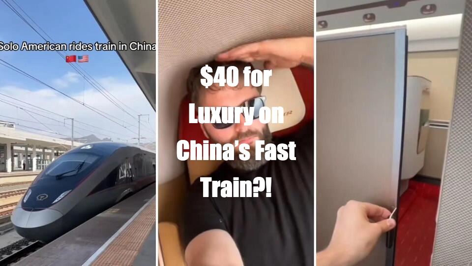$40 for Luxury on China’s Fast Train?!