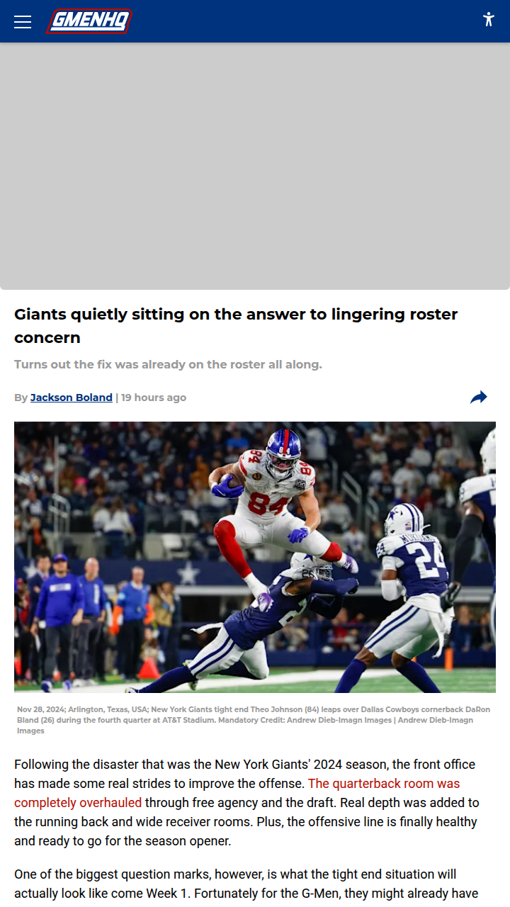 Is Theo Johnson the Giants’ Secret Weapon?