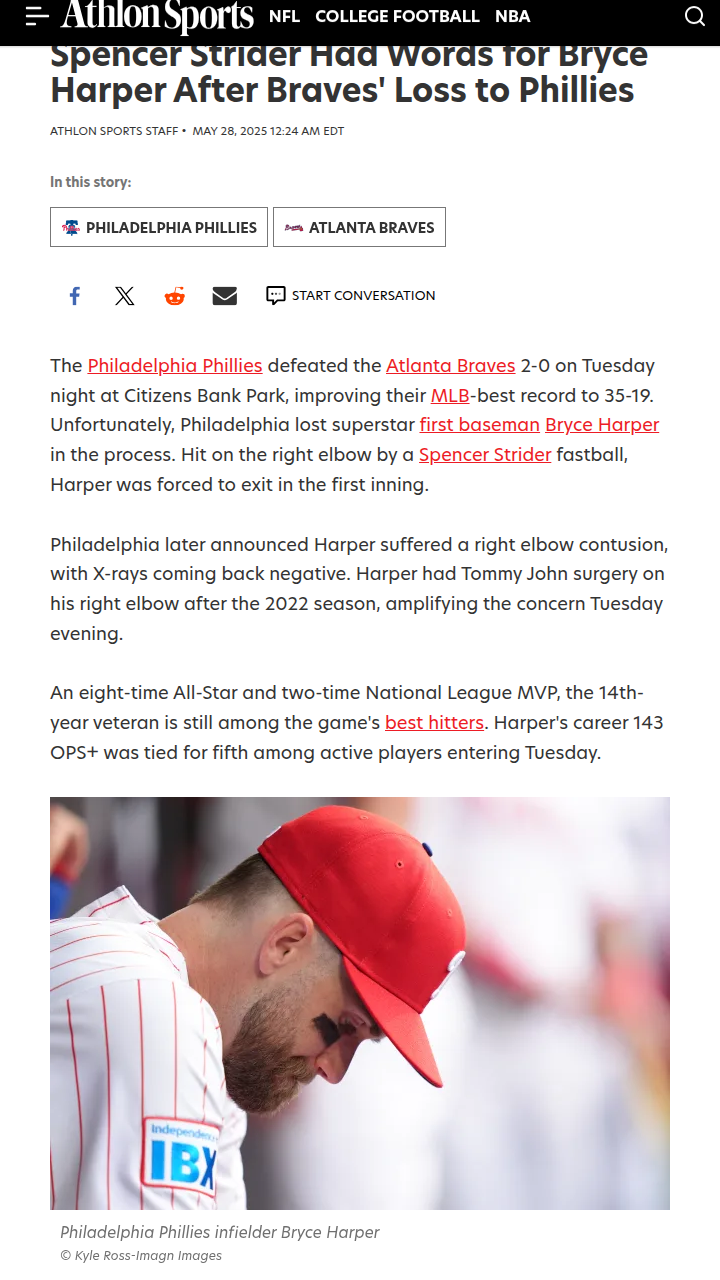 Strider vs. Harper: Heated Moment or Just Bad Luck?