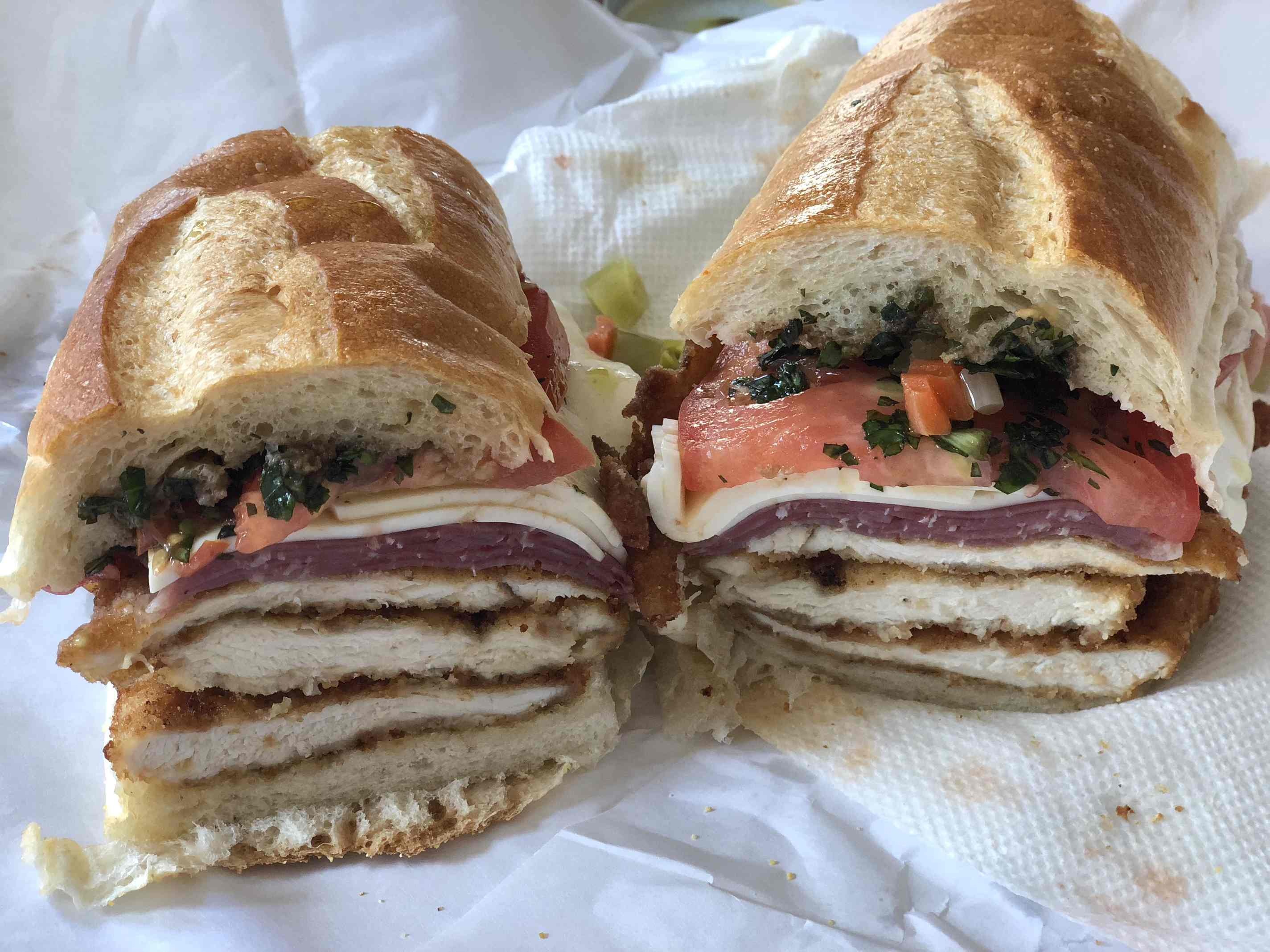 Chicken Cutlet & Prosciutto Sandwich Explosion 🥪